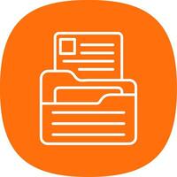 Portfolio Folder Line Curve Icon Design vector