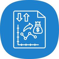 Money Strategy Line Curve Icon Design vector