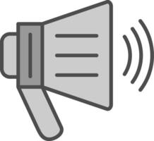 Speaker Line Filled Greyscale Icon Design vector