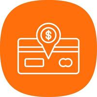 Direct Debit Line Curve Icon Design vector