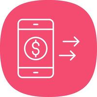 Transfer Money Line Curve Icon Design vector