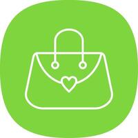 Purse Line Curve Icon Design vector