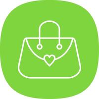 Purse Line Curve Icon Design vector