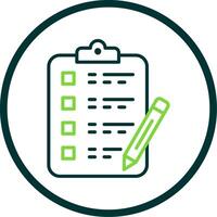Writing Line Circle Icon Design vector