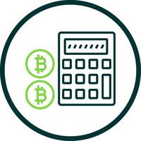 Calculator Calculator Line Circle Icon Design vector