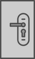 cerrajero línea lleno escala de grises icono diseño vector