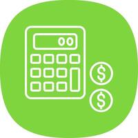 Accounting Line Curve Icon Design vector