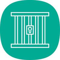 Prison Line Curve Icon Design vector