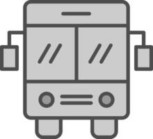 Bus Line Filled Greyscale Icon Design vector