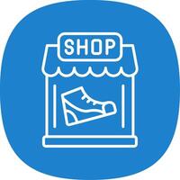 Shoe Shop Line Curve Icon Design vector