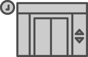 Elevator Line Filled Greyscale Icon Design vector