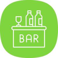 Bar Line Curve Icon Design vector