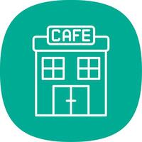 Cafe Line Curve Icon Design vector