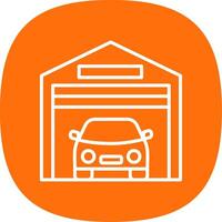 Garage Line Curve Icon Design vector