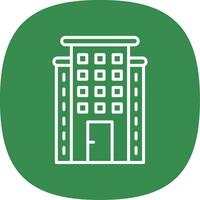 Skyscraper Line Curve Icon Design vector