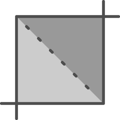 Crop Line Filled Greyscale Icon Design