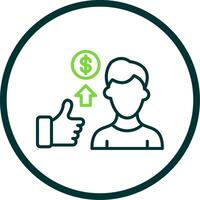 Brainstorming Line Circle Icon Design vector
