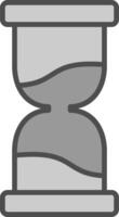 Sandglass Line Filled Greyscale Icon Design vector