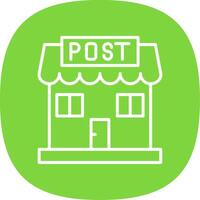 Post Office Line Curve Icon Design vector