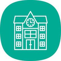 Univeristy Line Curve Icon Design vector