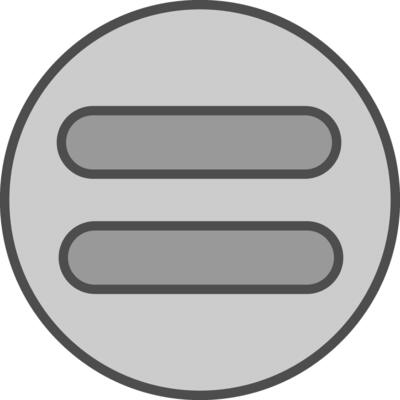 Equal Line Filled Greyscale Icon Design