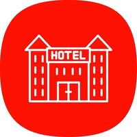 Hotel Line Curve Icon Design vector