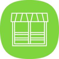 Stable Line Curve Icon Design vector