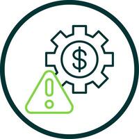 Factory Line Circle Icon Design vector