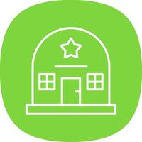 Army Base Line Curve Icon Design vector