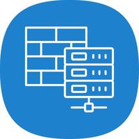 Firewall Line Curve Icon Design vector