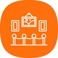 Art Gallery Line Curve Icon Design vector