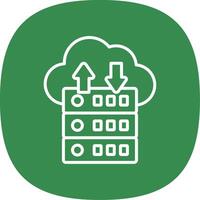 Data Flow Line Curve Icon Design vector