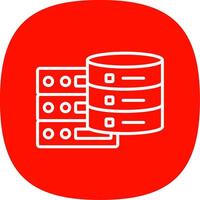 Data Server Line Curve Icon Design vector