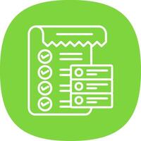 Data List Line Curve Icon Design vector