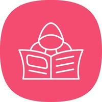 Hacker Line Curve Icon Design vector