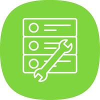 Repair Tool Line Curve Icon Design vector