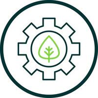 Offshore Platform Line Circle Icon Design vector