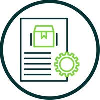 Order Processing Line Circle Icon Design vector