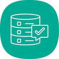 Data Quality Line Curve Icon Design vector
