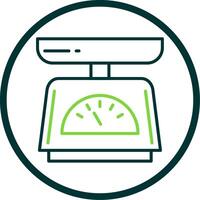 Weighing Line Circle Icon Design vector