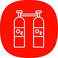 oxígeno línea curva icono diseño vector