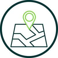 Map Line Circle Icon Design vector