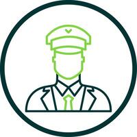 Pilot Line Circle Icon Design vector
