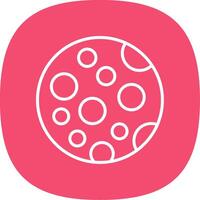 Moon Line Curve Icon Design vector