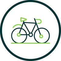 Bicycle Line Circle Icon Design vector