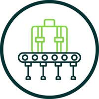 Baggage Conveyor Line Circle Icon Design vector