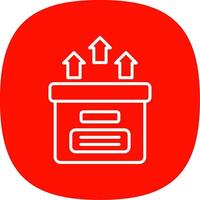 Storage Box Line Curve Icon Design vector