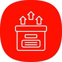 Storage Box Line Curve Icon Design vector