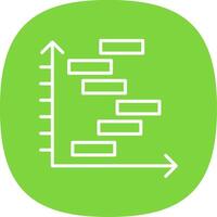Gnatt Chart Line Curve Icon Design vector