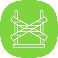 Crime Scene Line Curve Icon Design vector